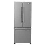 Galanz GLR16FS2K16 3 French Door Refrigerator with Bottom Freezer & Installed Ice Maker, 16 cu ft, Stainless Steel