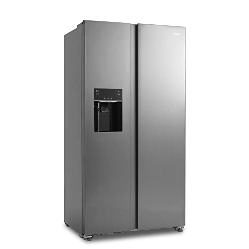 NUTRIFROST Side-by-Side Refrigerators with Ice Makers, 18.1 Cubic Feet No Frost Freestanding Freezer Fridge, 2 Door Full Size Refrigerator for Kitchen/Office/Commercial