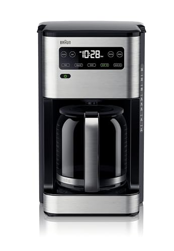 Braun KF5650BK Pure Flavor Coffee Maker, 14 cup, Black