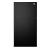 Kenmore 33 in. 20.5 cu. ft. Capacity Refrigerator/Freezer with Full-Width Adjustable Glass Shelving, Humidity Control Crispers, ENERGY STAR Certified, Black
