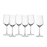 Zwiesel Glas Tritan Crystal Pure Stemware Collection Glassware, 6 Count (Pack of 1), Cabernet/All Purpose, Red or White Wine Glass, 18.2 ounces, Multi_color