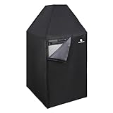 Kegerator Beer Tower Cover, Residential Kegerator Cover for Outdoor Use, Protective Cover for Double or Triple Tap Draft Beer Tower, Waterproof Keg Beer Dust Cover - Black (Cover Only)