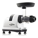 Omega Masticating Juicer, Cold Press Juicer Machine For Celery with Adjustable Dial, 200-Watts, Silver