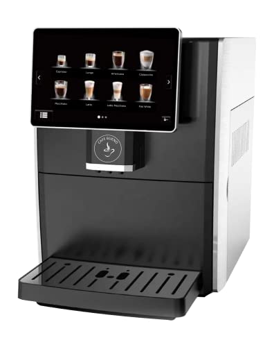 Cafe Bueno Super Automatic Espresso Machine - 19 Coffee Recipes, Durable, Grinder, Milk Frother, 7" Touchscreen