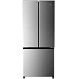 Galanz GLR16FS2D08 3 French Door Refrigerator with Bottom Freezer & Adjustable Thermostat, 16 Cu Ft, Stainless Steel