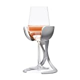 VoChill Stemmed Wine Glass Chiller | Keep the Chill Without Giving Up Your Glass | New Wine Accessory | Separable & Refreezable Chill Cradle | Actively Chills Stemware | Stone, Single VoChill