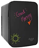 Cooluli 15L Mini Fridge with Magnetic Blackboard - Portable Small Refrigerator for Travel, Car & Office, V15LE2BK