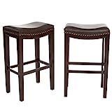 Christopher Knight Home Avondale Backless Bar Stools,12"D x 18.13"W x 30"H, 2-Pcs Set, Brown