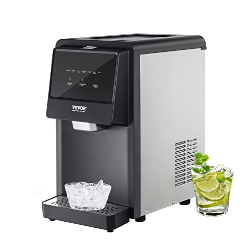 VEVOR Nugget Ice Maker, 62lbs in 24Hrs Nugget Ice Dispenser, 6 lbs Ice Capacity Auto Self-Cleaning Ice Maker with Water Filter, Automatic Water Refill Ice Machine for Home Kitchen Office Party