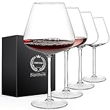 Chouggo Super Large 28Oz Wine Glasses Set of 4, Hand Blown Crystal Red Wine or White Wine Burgundy Glass, Hand Crafted by Artisans - Gifts for Women, Men, Wedding, Anniversary, Christmas, Birthday