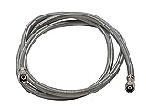 Fluidmaster 12IM96 Ice Maker Connector, Braided Stainless Steel - 1/4 Compression Thread x 1/4 Compression Thread, 8 Ft. (96-Inch) Length