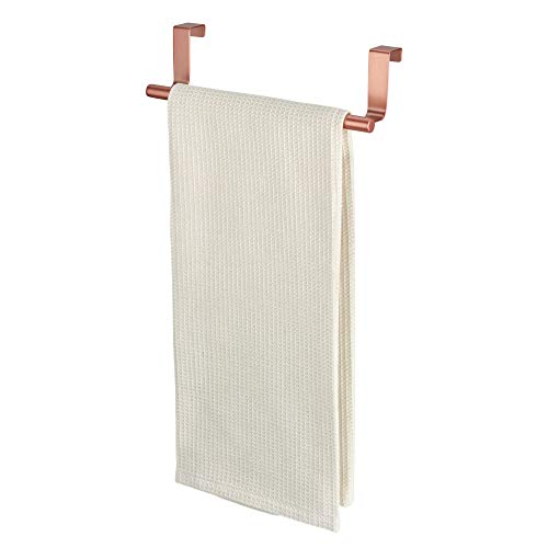 iDesign 29540 Forma Metal Over the Cabinet Dish and Hand Towel Bar Holder for Kitchen, Bathroom, 2.5" x 9.25" x 2.5", Copper