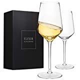 ELIXIR GLASSWARE Wine Glasses Set of 2-13 oz - Red Wine Glasses, White Wine Glasses, Hand Blown Crystal Wine Glasses - Long Stem Wine Glasses - Housewarming Gifts for Women and Men, Wine Gifts