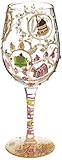 Designs by Lolita “Queen For a Day” Hand-painted Artisan Wine Glass, 15 oz.