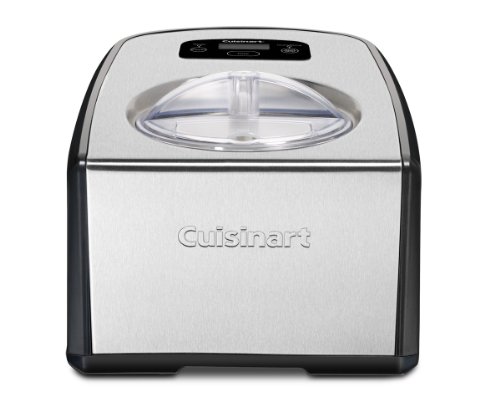 Cuisinart ICE-100 1.5-Quart Ice Cream and Gelato Maker, Fully Automatic with a Commercial Quality Compressor and 2-Paddles, 10-Minute Keep Cool Feature, Black and Stainless Steel