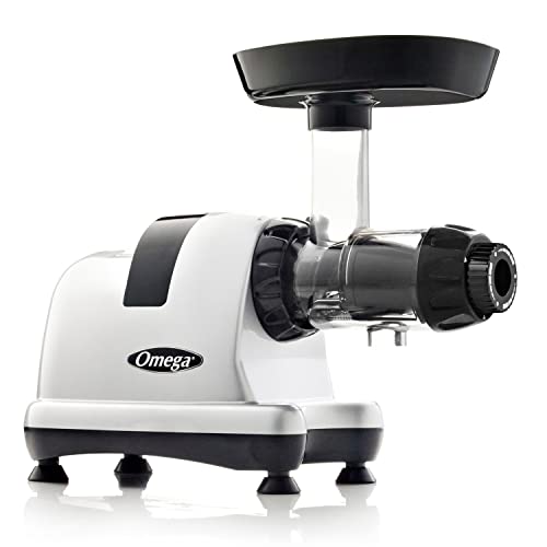 Omega Cold Press Machine Juicer-Horizontal, 200-Watt, Silver