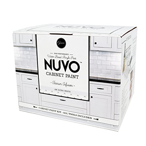Nuvo Titanium Infusion Cabinet Makeover Kit - Easy DIY 7-Piece Set, Brilliant White, Long-Lasting Finish