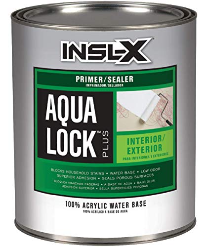 INSL-X AQ040009A-04 Aqua Lock Plus 100% Acrylic Water-Based Sealer Primer, 32 Fl Oz (Pack of 1), White