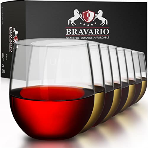 Best Wine Glasses Dishwasher Safe 2024 The Phoenix Landing Bar   Bravario Unbreakable Stemless Plastic Wine Glasses Reusable Shatterproof 